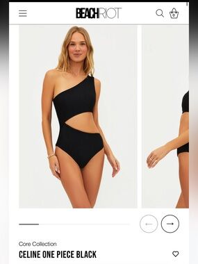 Beach Riot Black Asymmetric Celine Swimsuit